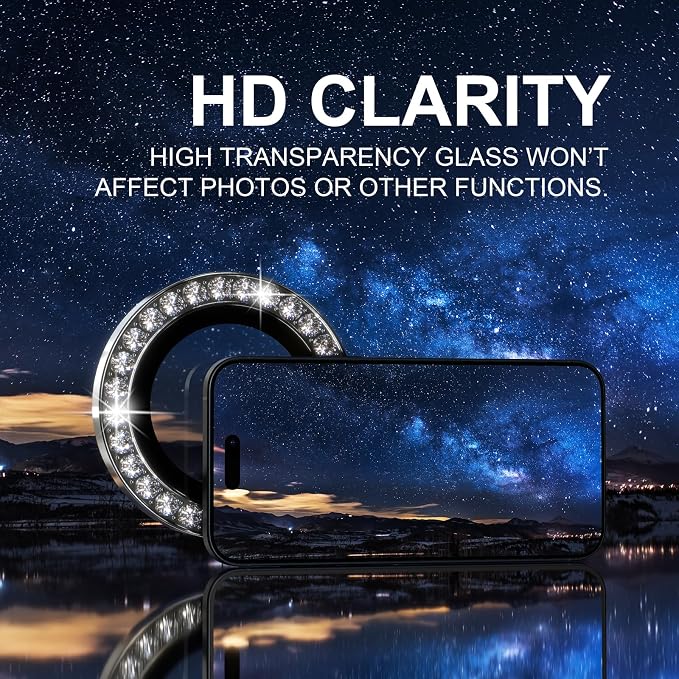 Choiche Compatible for iPhone 15 /iPhone 15 Plus Camera Lens Protector Bling - Image 5