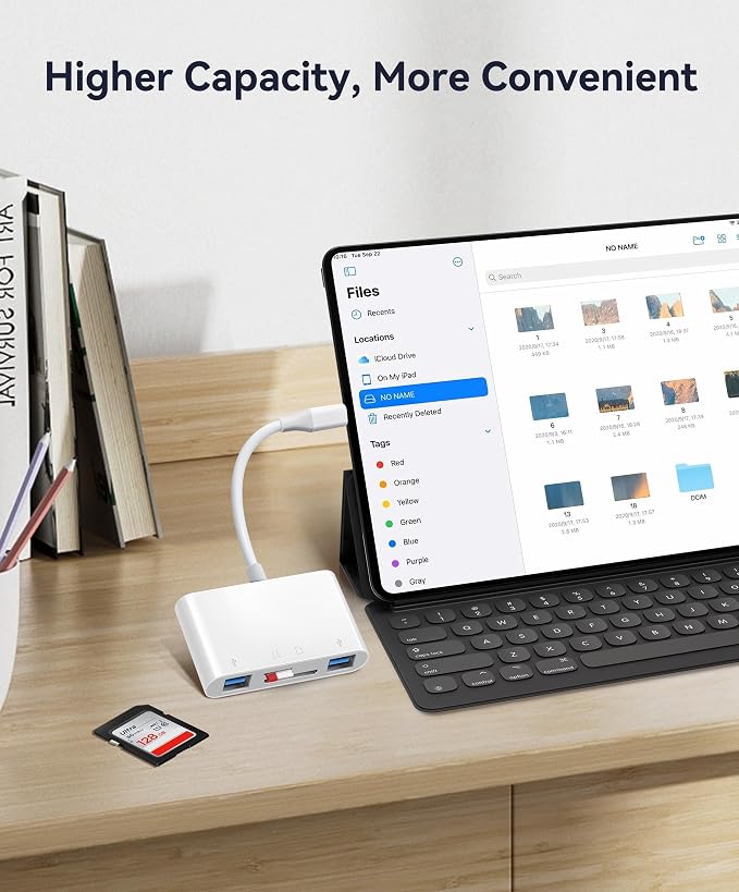 USB C SD Card Reader for Mac/MacBook/iPad/iPhone 15 Pro WNXSLOAD SD Card Adapter - Image 6