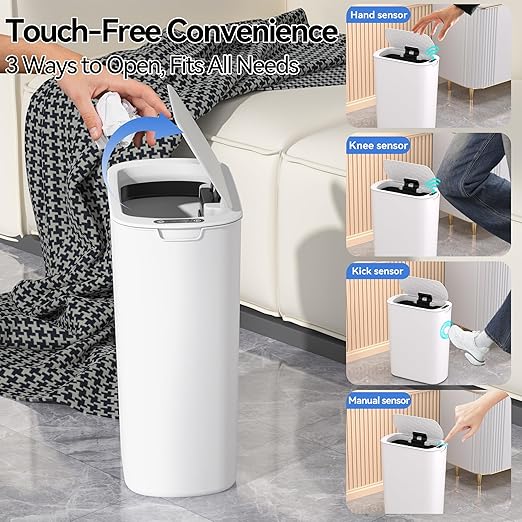 FRESHLIX Automatic Motion Sensor Bathroom Trash Can - Image 5