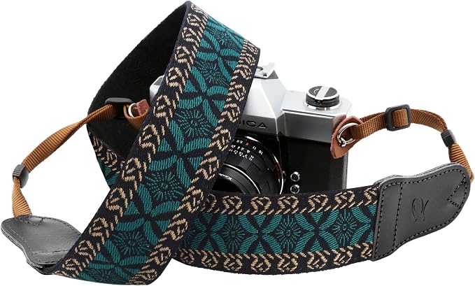 Padwa Lifestyle Mystic Green Embroidered Camera Strap - Image 8