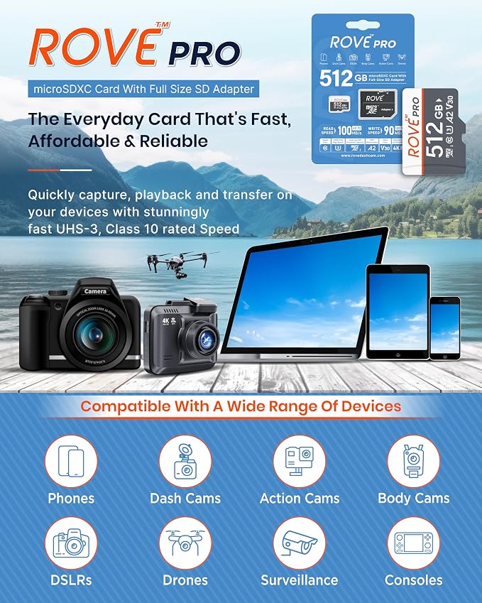 ROVE PRO Micro SD Card microSDXC 512GB Memory Card - Image 5