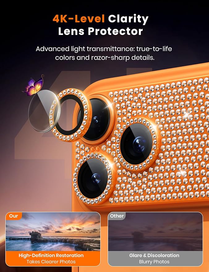 Hoerrye Bling Diamond Camera Lens Protector - Image 7