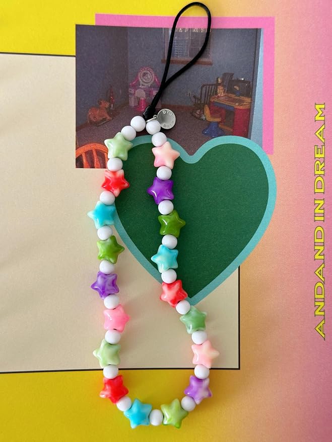 Drawwind Phone Charm Beaded Wristlet Strap Universal Cell Phone Lanyard Cute - Image 2