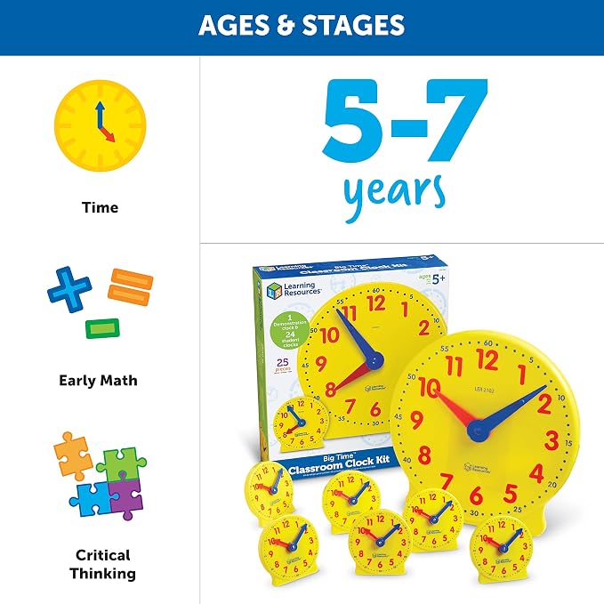 Learning Resources Classroom Clock Kit - Image 7