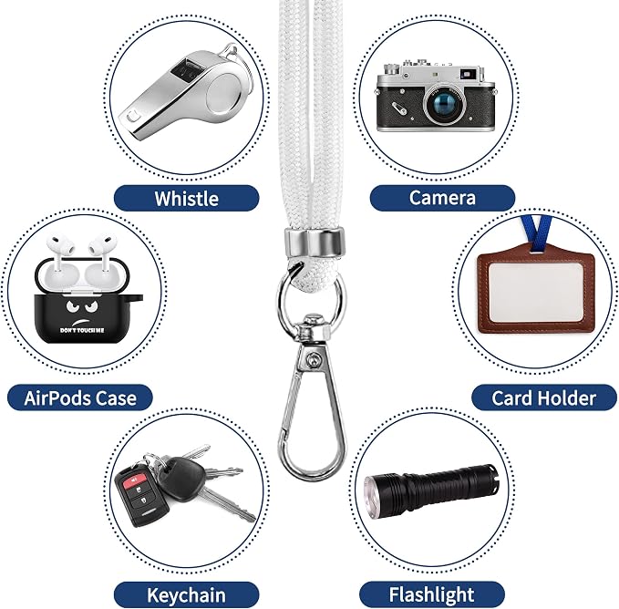 CACOE Phone Lanyard 2 Pcs-1 Pcs Adjustable Neck Strap, 2 Pads, Universal - Image 6
