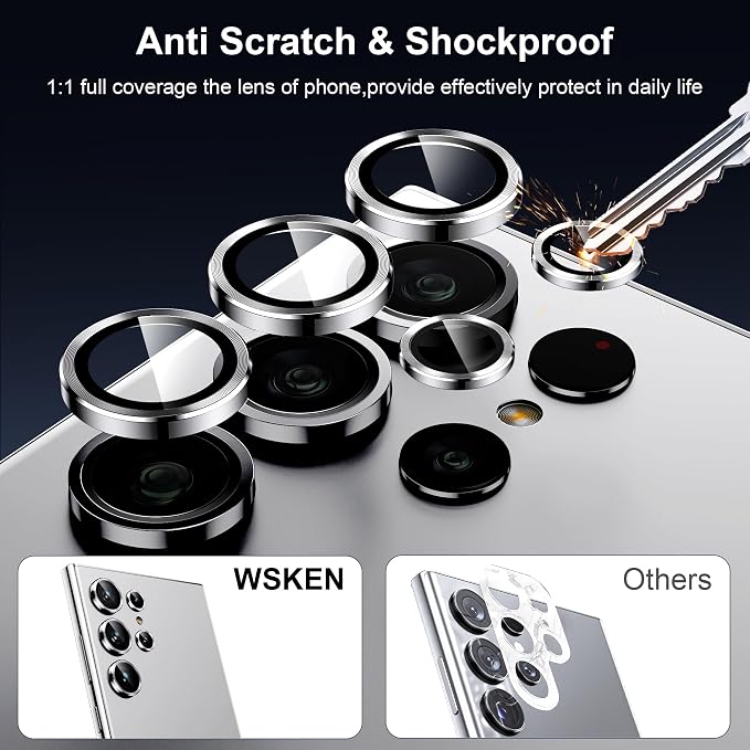 WSKEN for Samsung Galaxy S24 Ultra Camera Lens Protector, Ultra Thin Scratch - Image 3