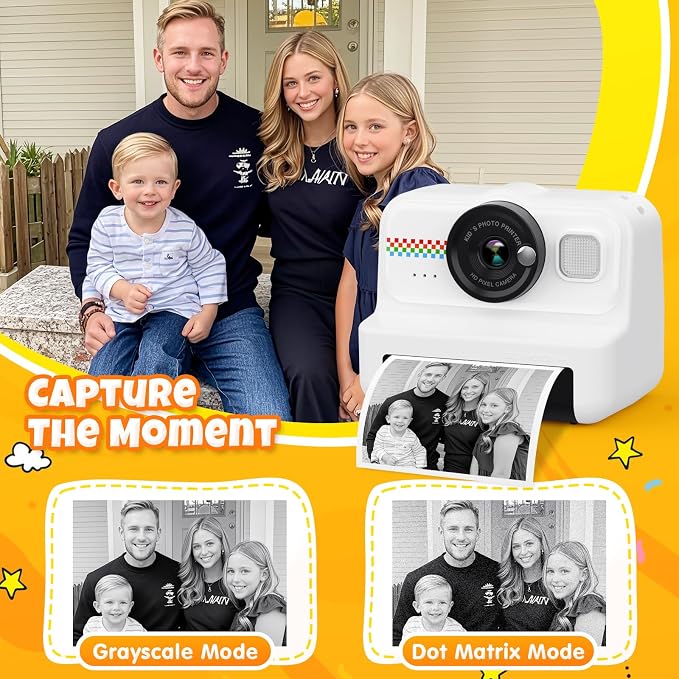 HiMont Kids Instant Print Camera, 1080P HD Kids Camera Instant Print - Image 3
