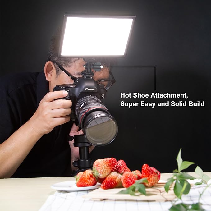 VILTROX 15W LED Video Light Panel, 3300K-5600K On Camera Light, Super Thin Key - Image 2