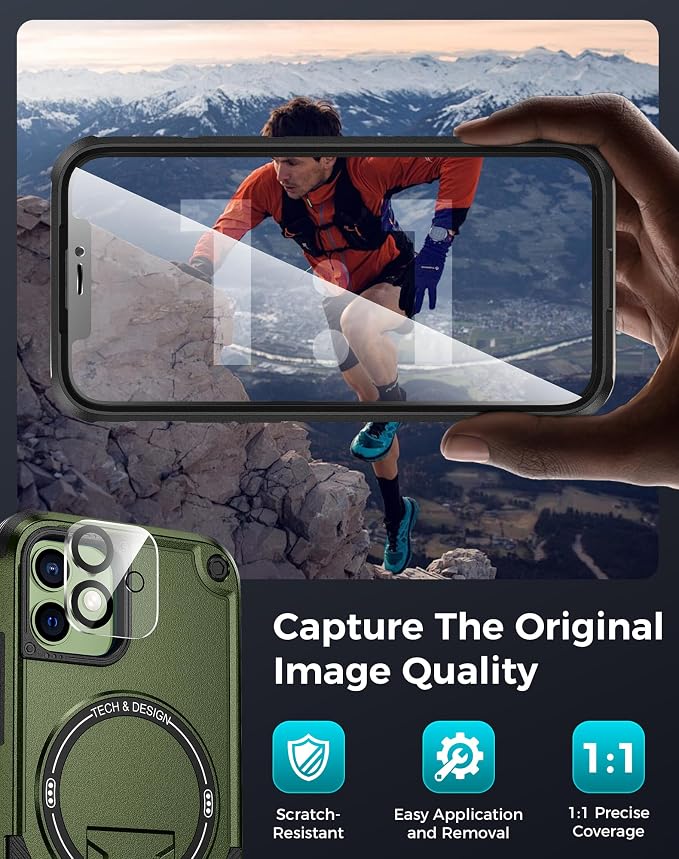 Goton for iPhone 12 Case with Privacy Tempered Glass Screen Protector & Camera - Image 7