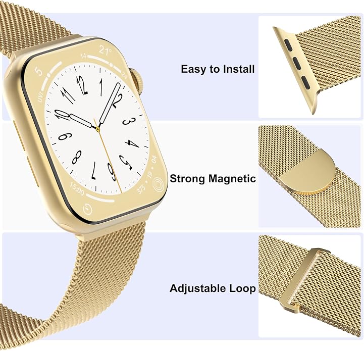 3 Pack Mesh Metal Band Compatible - Image 3