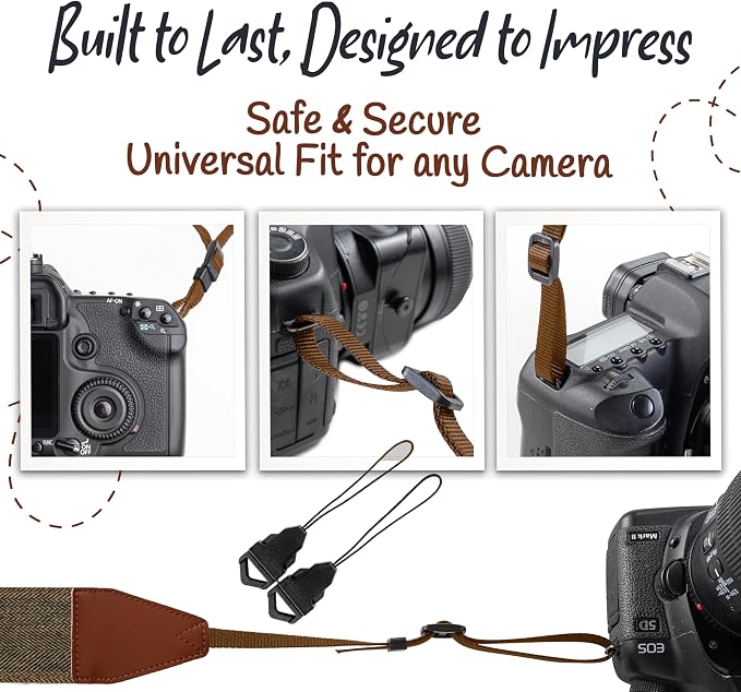 Art Tribute Camera Strap, Vintage Embroidered Neck Shoulder & Crossbody Camera - Image 7
