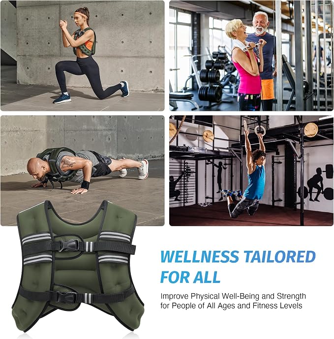 ZELUS Weighted Vest, 6lb/8lb/12lb/16lb/20lb/25lb/30lb Weight Vest - Image 6