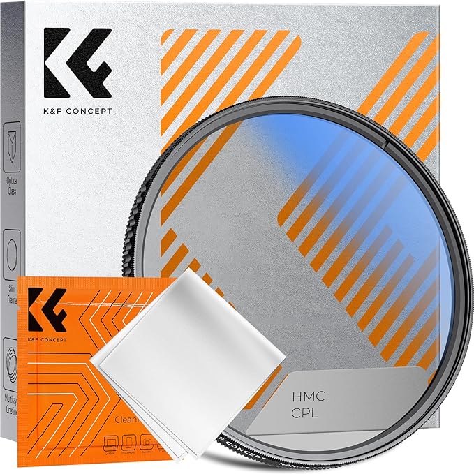 K&F CONCEPT 40.5mm Circular Polarizer Filter Ultra-Slim 18 Multi-Coated Optical by KFCONCEPT