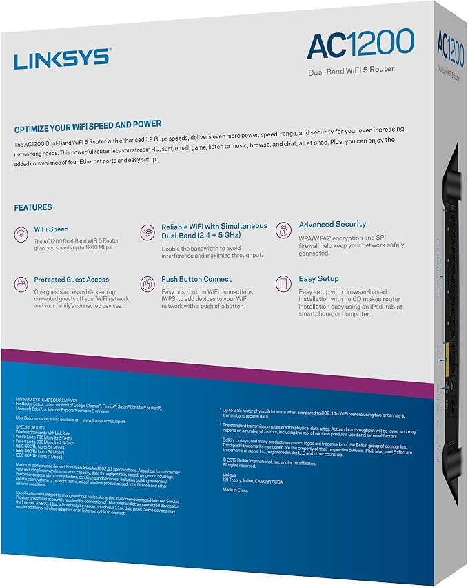 Linksys WiFi Router Dual-Band AC1200 Delivers Enhanced 1.2 Gbps Speed, and - Image 5