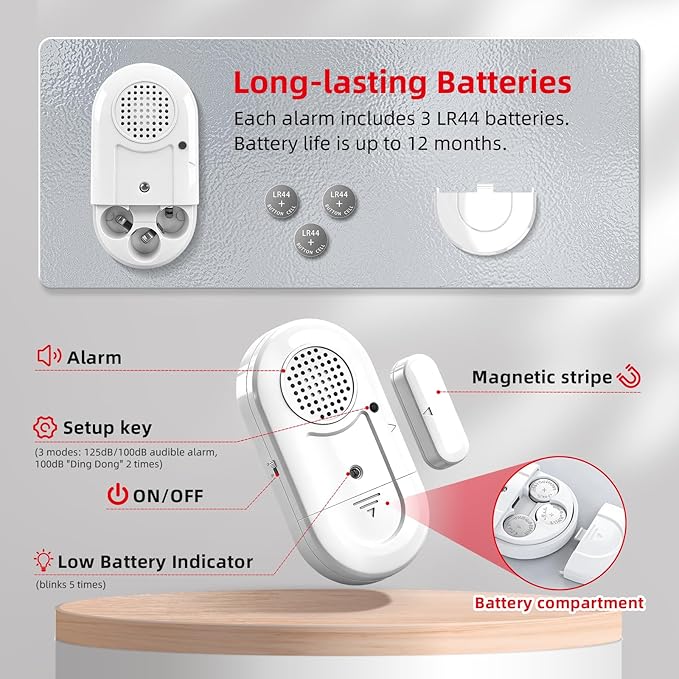 Sanjie Door Alarms When Opened, Door Window Alarm Sensors - Image 6