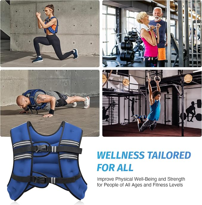 ZELUS Weighted Vest, 6lb/8lb/12lb/16lb/20lb/25lb/30lb Weight Vest - Image 6