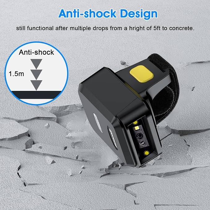 2D Bluetooth Barcode Scanner, Mini Wireless Wearable Finger Barcode Scanner - Image 6