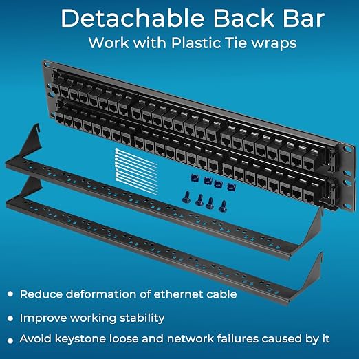 Rapink 48 Port Cat6 Patch Panel - Image 6