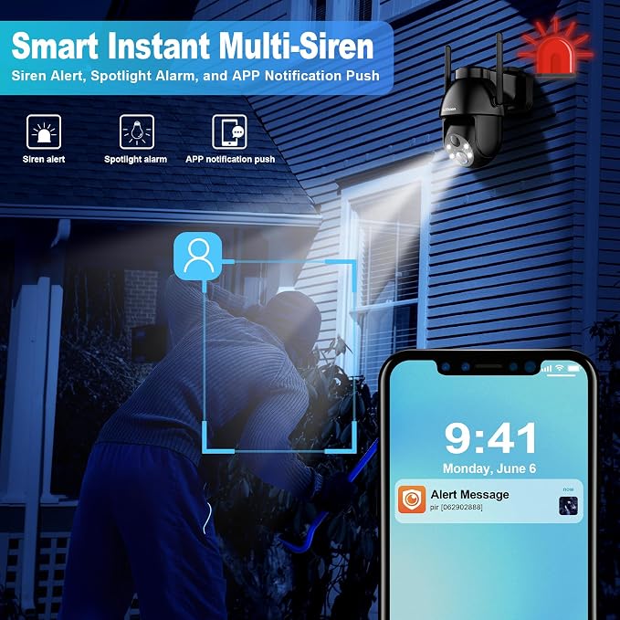 SeeVision Solar Security Cameras Wireless Outdoor, 2K PTZ WiFi 3MP Indoor - Image 5