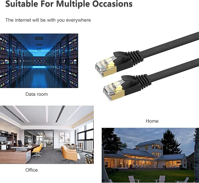 Cat 7 Ethernet Cable 65 ft High Speed 10Gbps 600MHz, Shielded Ethernet Cord - Image 6