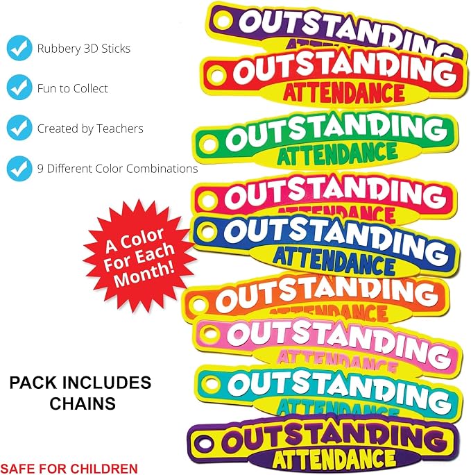 Brag Sticks Outstanding Attendance Value Pack: Wearable Incentives to Increase - Image 2