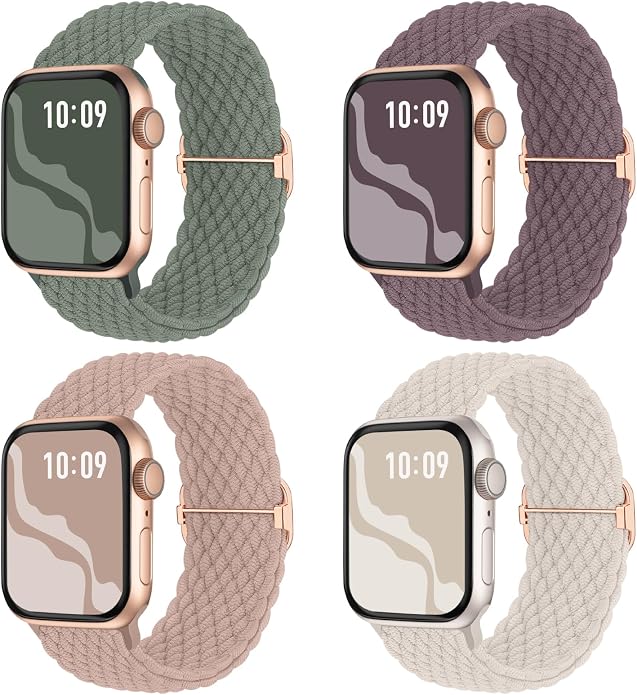 4 Pack Braided Stretchy Bands Compatible by Suitisbest