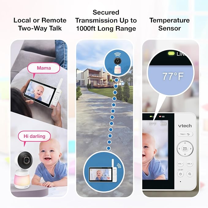VTech Smart WiFi Baby Monitor, 2 Cameras - Image 10