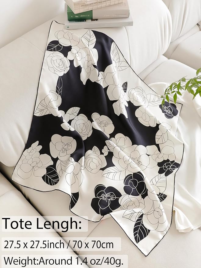 Silky Scarf for Women Lightweight Satin Bandanas Neck Hair Wrap For Sleeping - Image 2