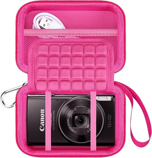 Lacdo Camera Carrying Case for Canon PowerShot ELPH 360/200/185/180/190/350 by Lacdo