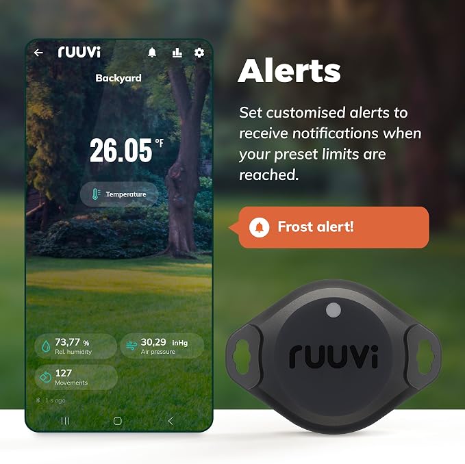 RuuviTag Pro 4in1 Wireless Bluetooth Temperature, Air Humidity, and Air - Image 3