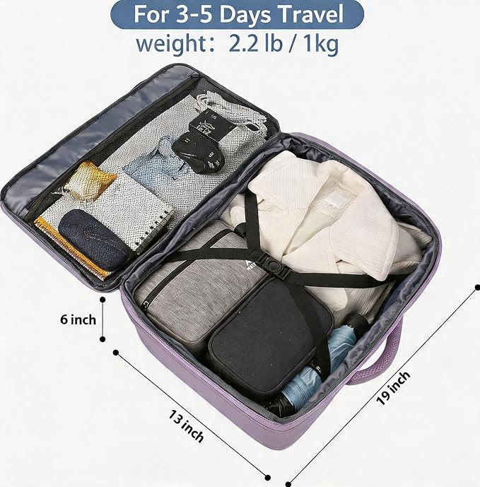 MATEIN Purple Travel Backpack, Large Capacity Carry on Backpack - Image 3