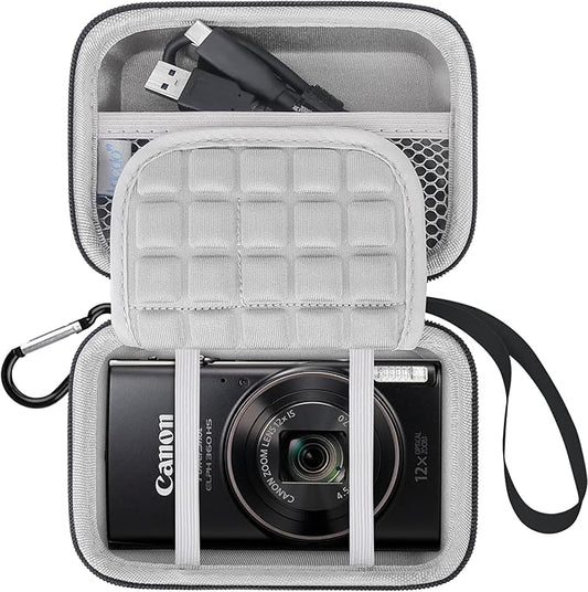 Lacdo Camera Carrying Case for Canon PowerShot ELPH 360/200/185/180/190/350 by Lacdo