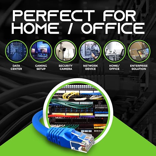 GearIT 10-Pack, Cat5e Ethernet Patch Cable 6 Feet - Image 3