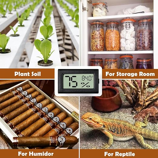 Reptile Thermometer and Humidity Gauge, Bearded Dragon Tank Accessories - Image 7