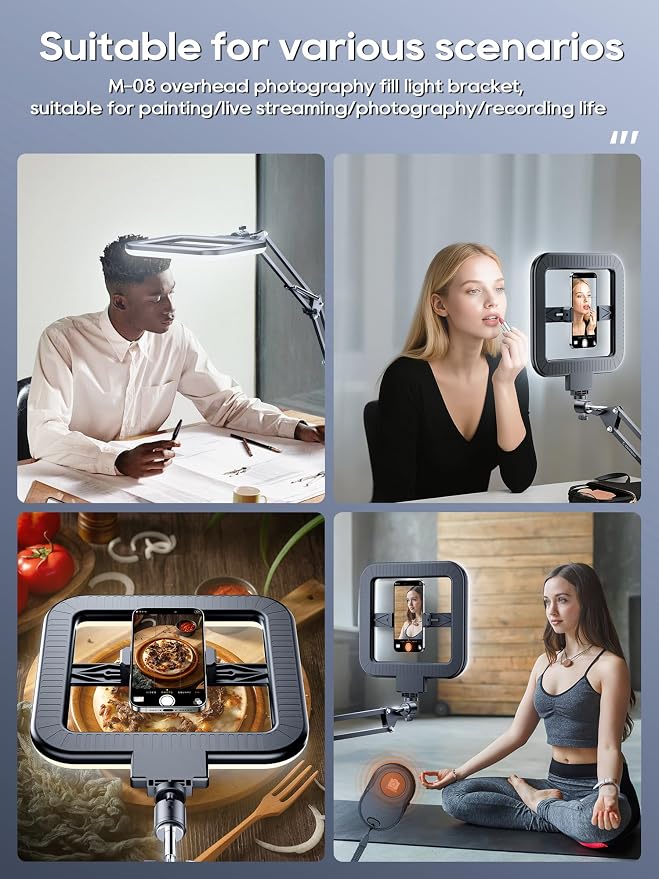 12'' Selfie Ring Light with Clamp Stand - Image 8