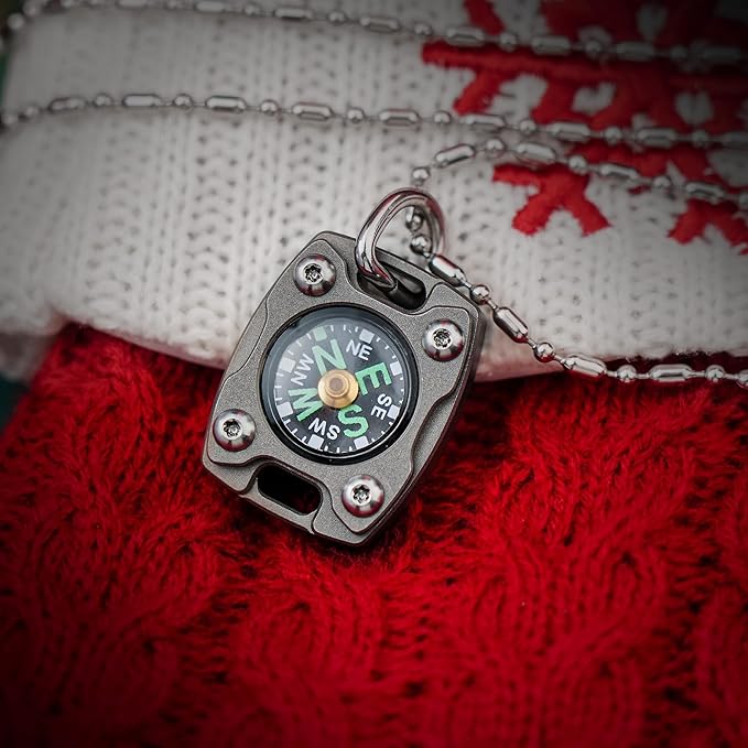 MecArmy Mini Titanium/Brass Compass, Waterproof IPX5 Pocket Compass - Image 5