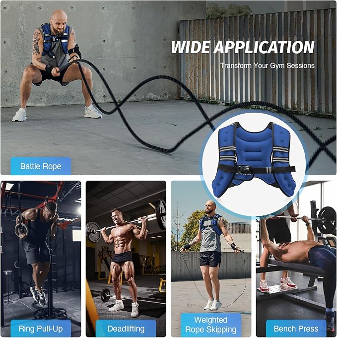 ZELUS Weighted Vest, 6lb/8lb/12lb/16lb/20lb/25lb/30lb Weight Vest - Image 5