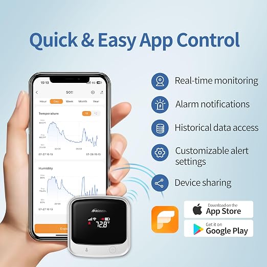 Frigga 4G Cellular Temperature & Humidity Monitor, No WiFi Required, Remote - Image 8