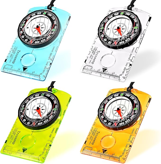Outdoor Compass with Adjustable Declination, Navigation and Survival. by Unknown