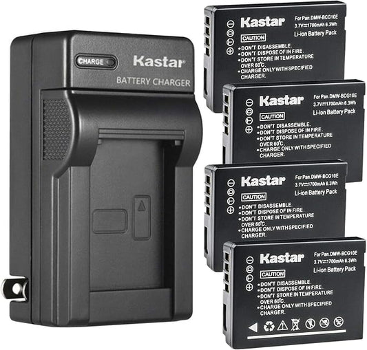 Kastar 4-Pack DMW-BCG10 Battery and AC Wall Charger Replacement by Kastar
