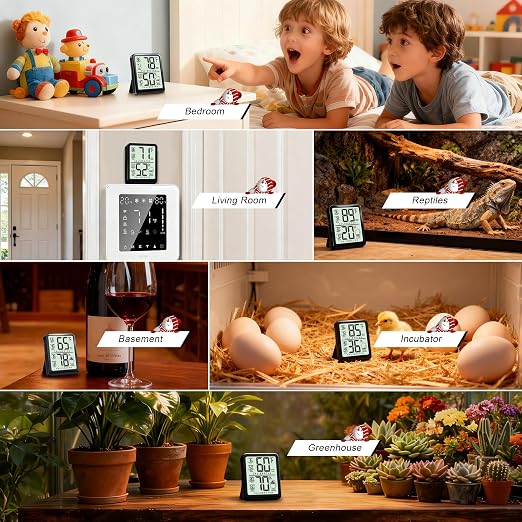 Antonki Room Thermometer, Digital Small Hygrometer Indoor Thermometer Humidity - Image 5