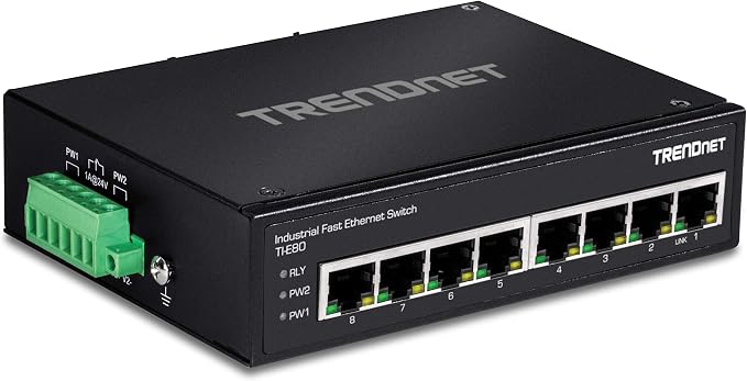 TRENDnet 8-Port Industrial Fast Ethernet DIN-Rail Switch, 8 x Fast Ethernet - Image 9