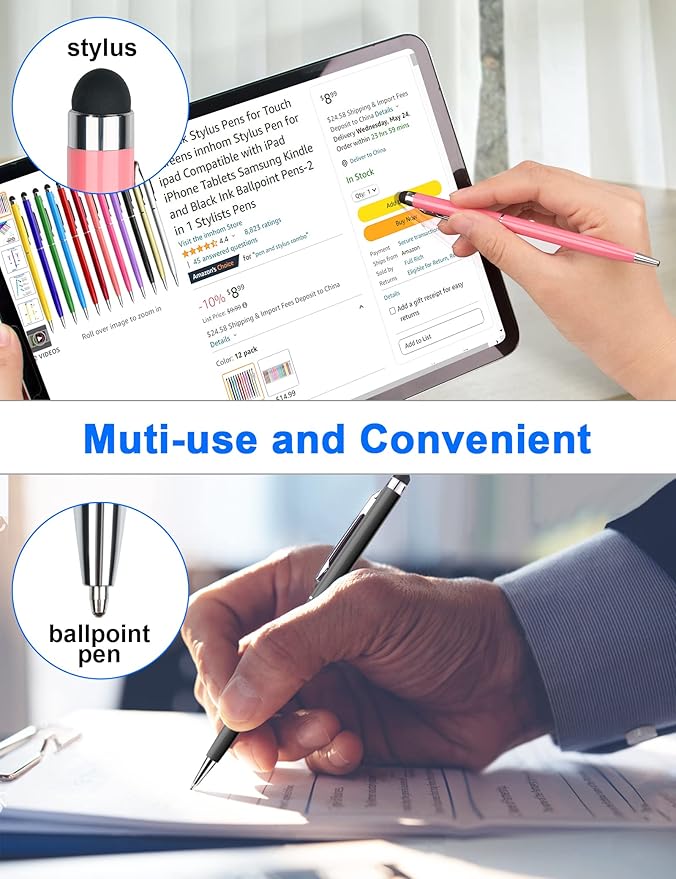 innhom 12 Pack Stylus Pens for Touch Screens Stylus Pen for ipad Compatible - Image 4