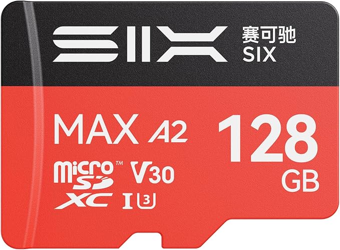 SIX M200 128GB Micro SD Card Read Up to 190MB/s by SIXMemory