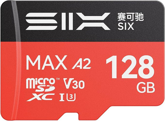 SIX M200 128GB Micro SD Card Read Up to 190MB/s by SIXMemory