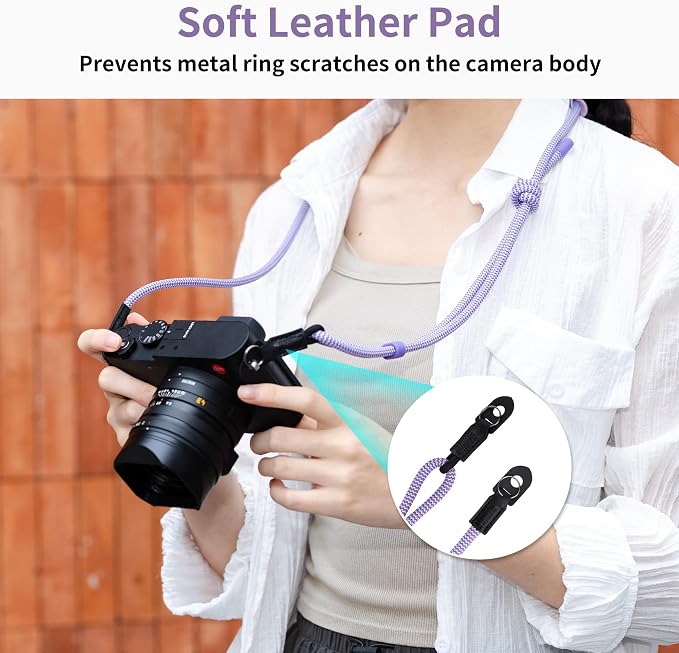 128cm Adjustable Vintage Braided Rope Camera Neck Shoulder Strap - Image 4