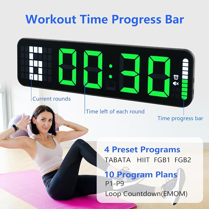 Gym Timer 15'' Large Wall Clocks - Image 3