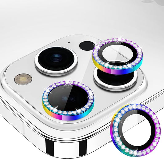 for iPhone 15 Pro/iPhone 15 Pro Max Camera Lens Protector Bling Individual by Xfilm