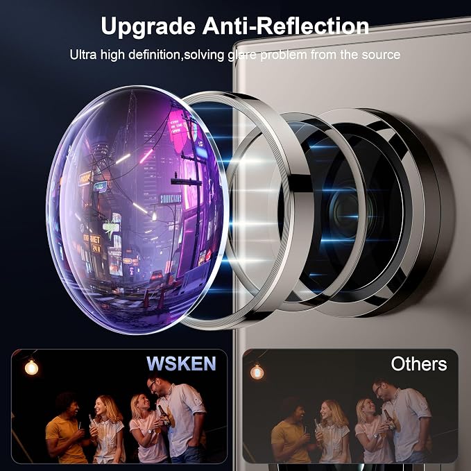 WSKEN for Samsung Galaxy S24 Ultra Camera Lens Protector, Ultra Thin Scratch - Image 2
