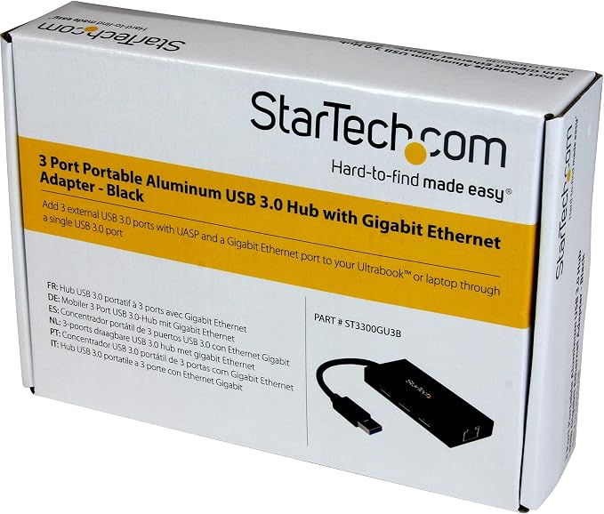 StarTech.com USB 3.0 Hub with Gigabit Ethernet Adapter - Image 7